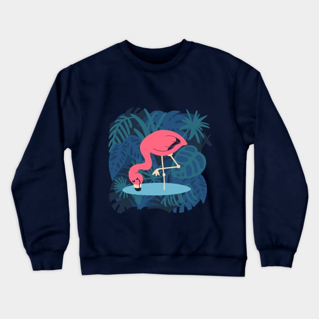 Flamingo Crewneck Sweatshirt by Abbilaura